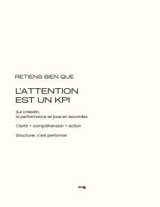 Post créé par Cloé : « L'attention est un KPI »